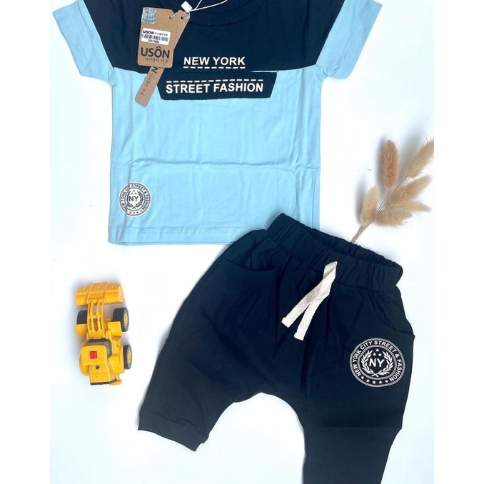 HARGA TERBAIK Setelan anak Uson 4116 kaos size S-130