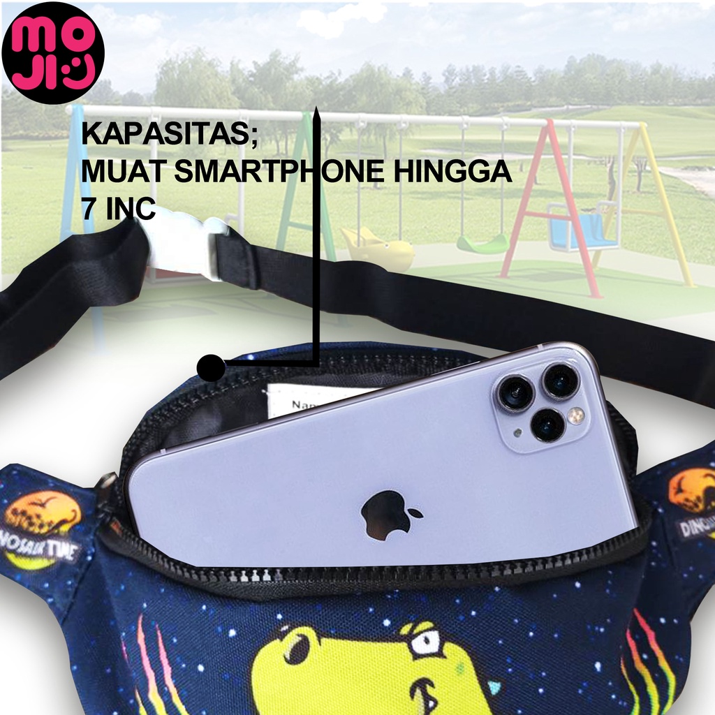 Tas Pinggang Anak Laki laki dan Perempuan / Tas Selempang Anak Bumbag Karakter - MOJI