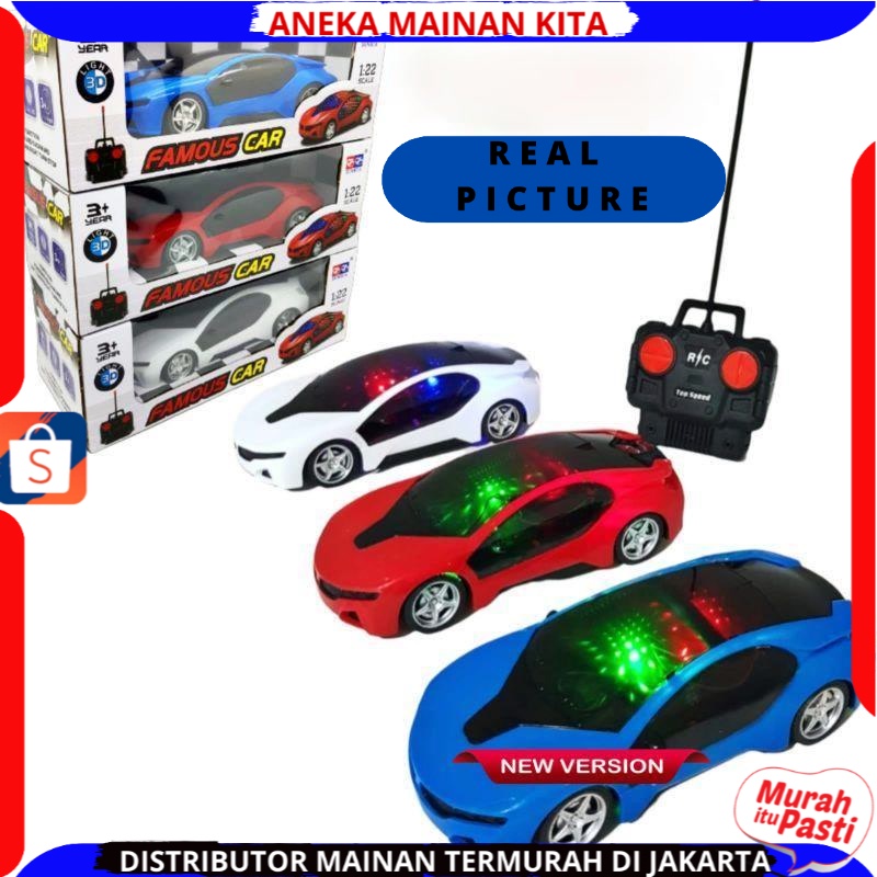 (BISA COD) Mobil RC SPORT CAR 3D Light famous lampu / Mainan Anak Mobil Remote Control Ada Lampu