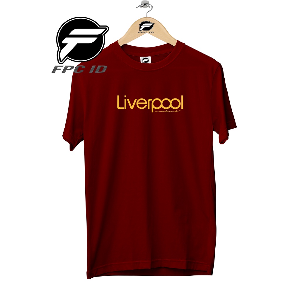 Kaos Liverpool FC Bola Cotton Combed 30s Baju Pria Distro Atasan Wanita Jumbo Pilihan Favorit