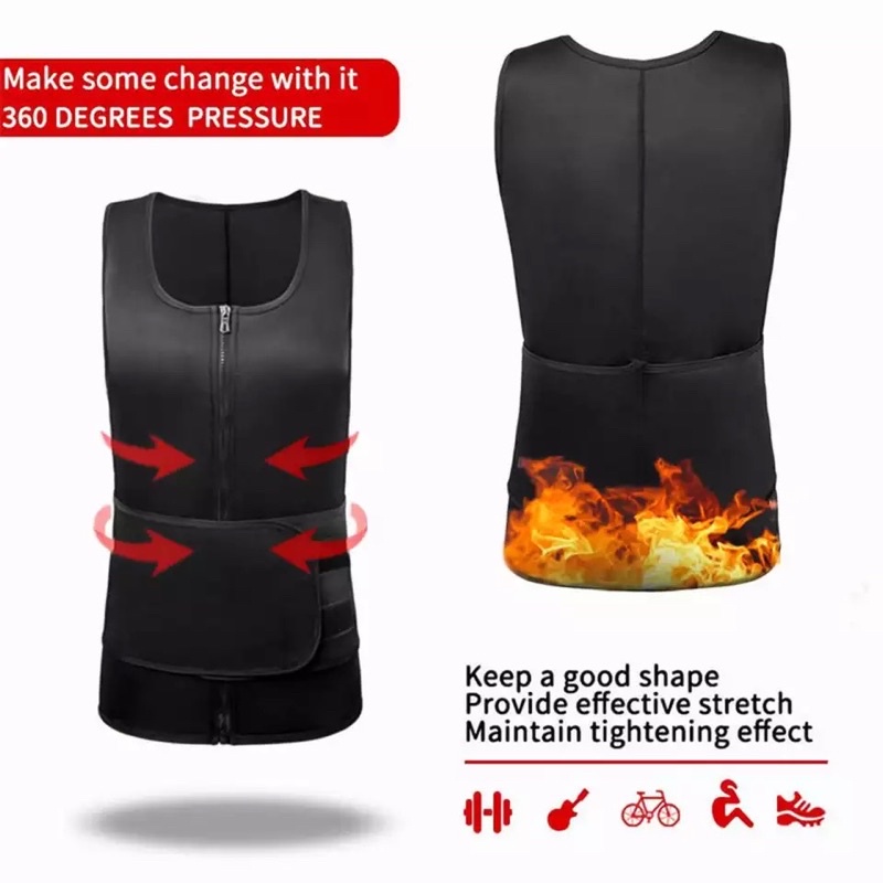 Korset Pria Pembakar Lemak Perut Buncit Pria Pembentuk Badan Pria Shaper Waist Trainer Fat Burner