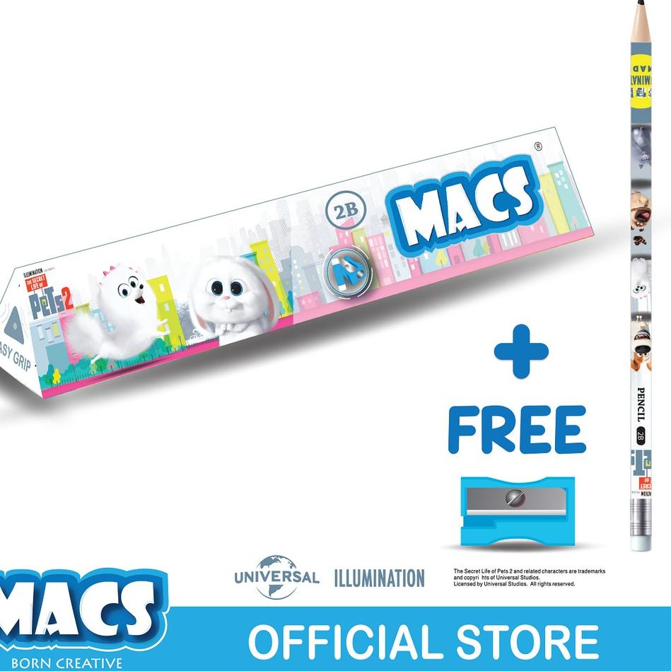 

New - MACS Pets Pensil 2B Segitiga Warna Hitam ✔