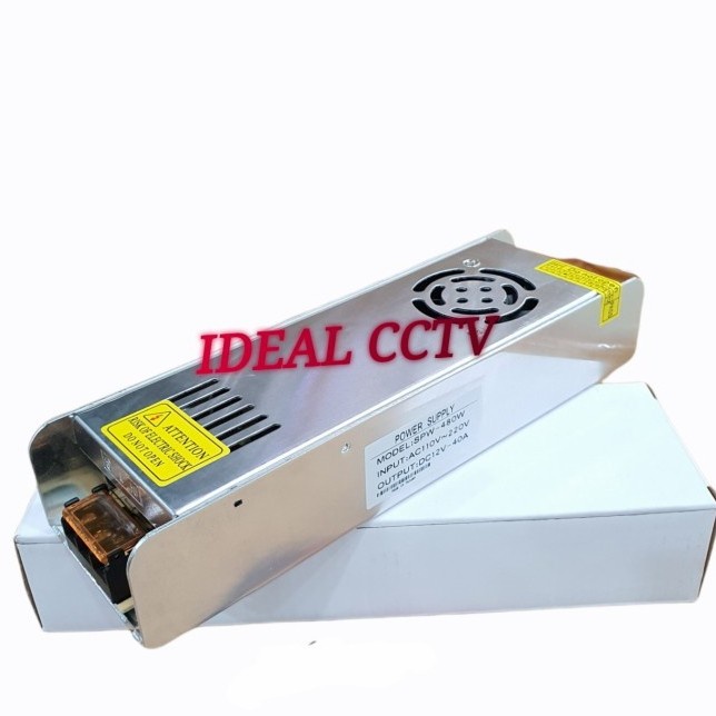 Power Supply Switching 12V 40A Model Gepeng 40 Ampere 12 Volt + Fan