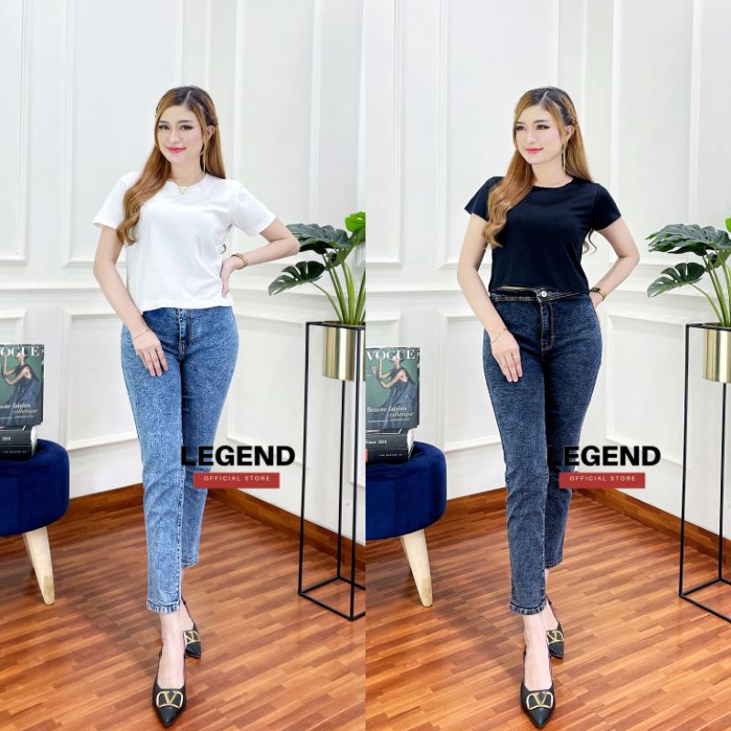 CELANA HIGHWAIST SNOW CELANA HIGH WAIST JEANS WANITA