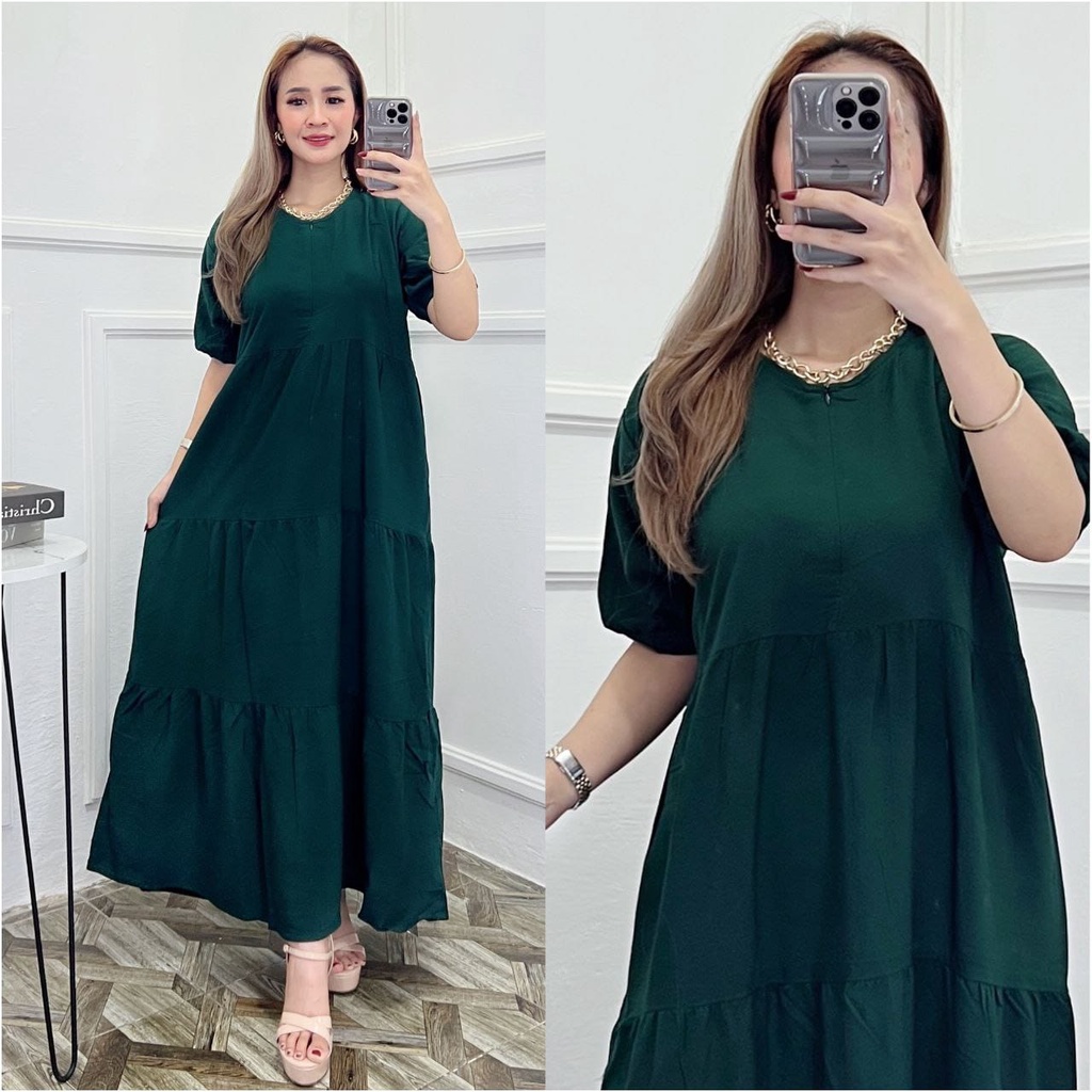 NAUREEN LONGDRES MODEL SUSUN TERBARU TANGAN KARET KEKINIAN BISA UNTUK IBU HAMIL DAN BUSUI BAJU PANJANG SEMATA KAKI