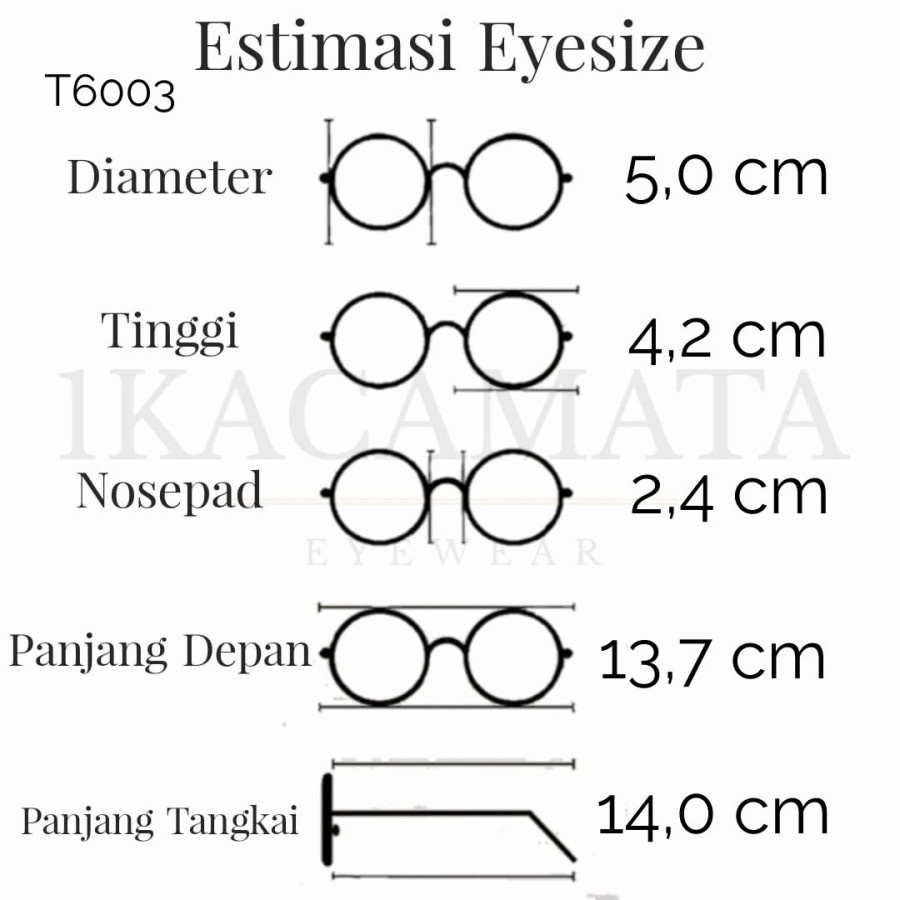 PAKET KACAMATA FRAME + LENSA TYPE T6003