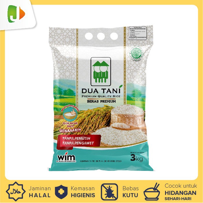 

Beras Dua Tani Premium Super Platinum 3kg