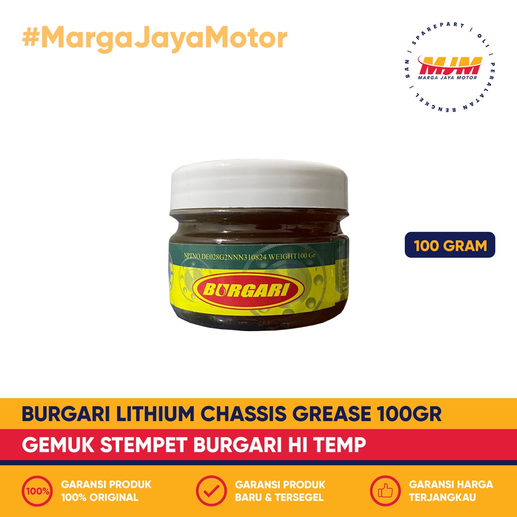 Burgari Lithium Grease 90gr Gemuk Stempet Hi Temp Burgari