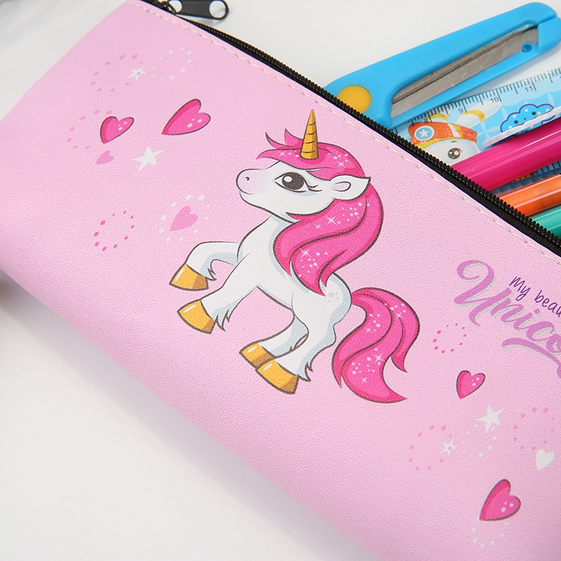 OVERFLOWS.ID Pencil Case Unicorn Pouch Tempat Pensil Tepak Alat Tulis Anak Murah