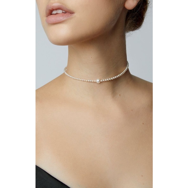 FANMY | ayunira pearl  | pearl necklace style | kalung mutiara unisex | kalung mutiara polos | kalun