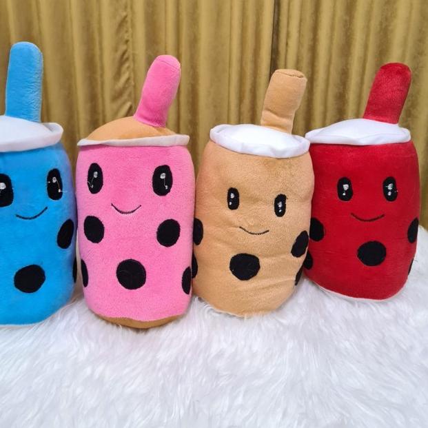 Boneka Boba Viral 35cm Boba Doll Minuman Boba Milk Tea - Biru