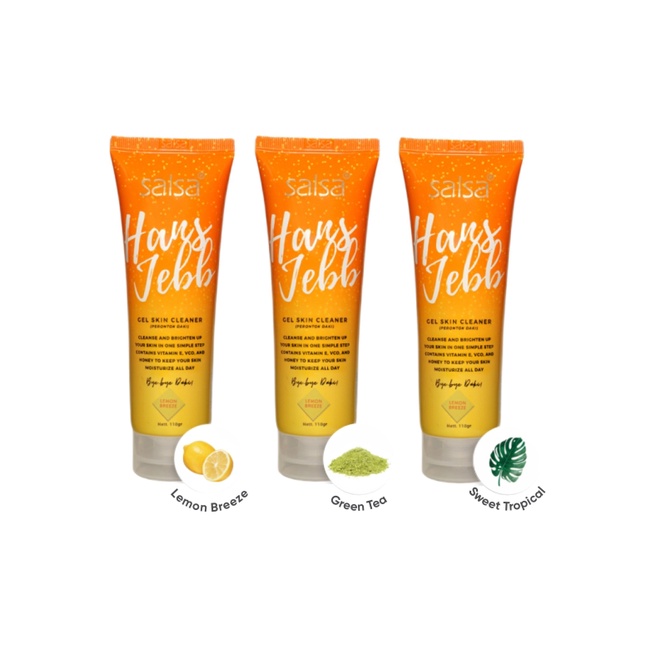 SALSA Hans Jebb Peeling Gel Green Tea | Lemon Breeze | Sweet Tropical | Gel Perontok Daki Peel Tubuh Hansjebb