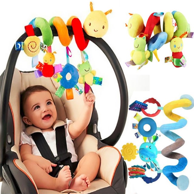 Baby Toy Newborn Music Bed Hanging Pendant Soft Cloth Plush Kid Baby Crib Cot Pram Hanging Rattles Spiral Stroller&amp;Car Seat Toy