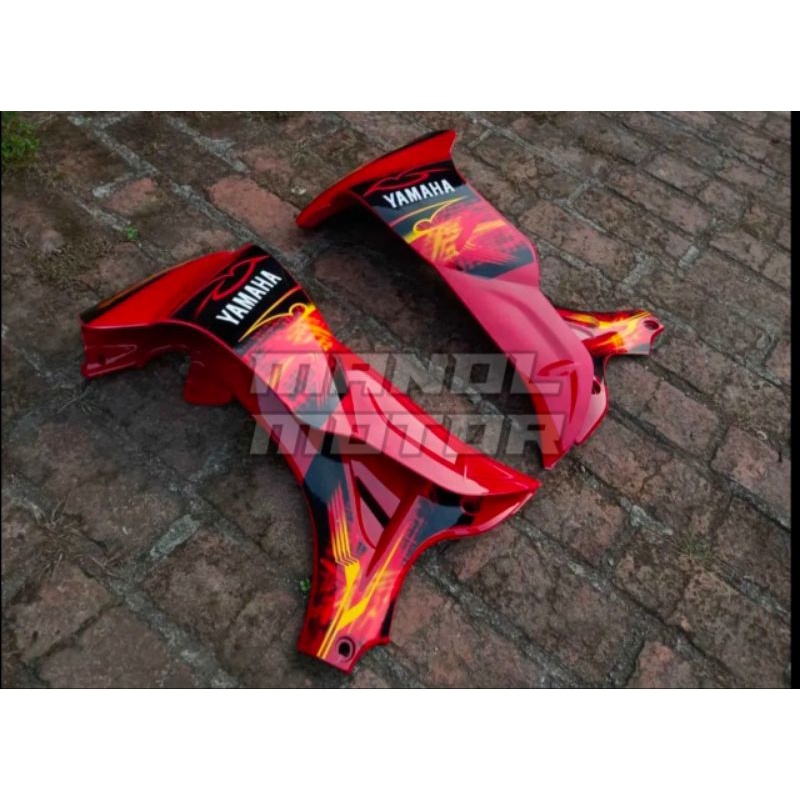 Paket sayap body Yamaha Jupiter z new 2006-2008 sayap Jupiter z new burhan maron plus striping