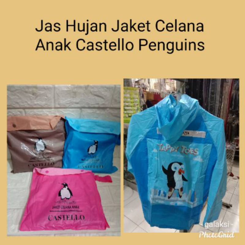jas hujan penguins castello