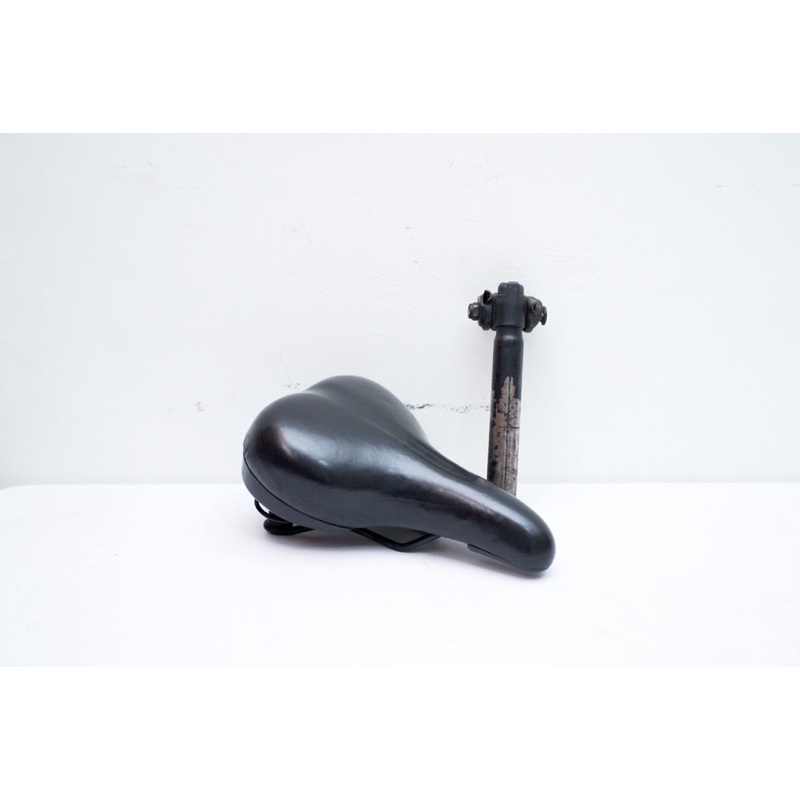 Sadel + Seatpos Federal - Sadel Hitam dengan per - Sadel Empuk - Sadel mirip Pacific- Seatpos ori fe