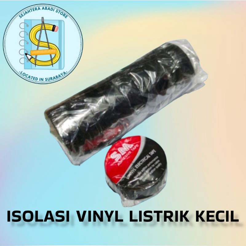 

1 SLOP SOLATIP KABEL ISOLASI HITAM KECIL (10 PCS ROLL) MERK SM GROSIR VINYL CELLO TAPE 5