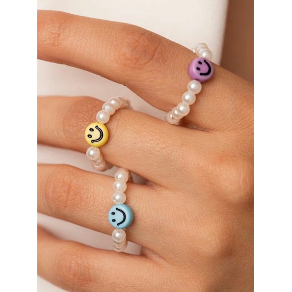 Ring Smile Pearl/Cincin mutiara smile/Beads