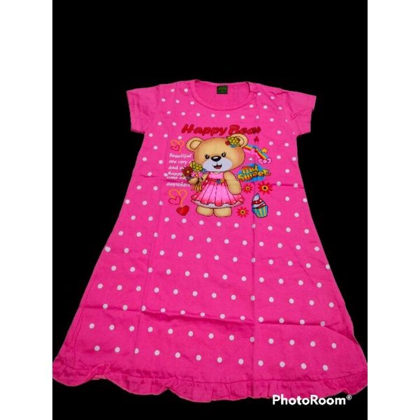 daster/dress anak perempuan tedybear (2-10) tahun