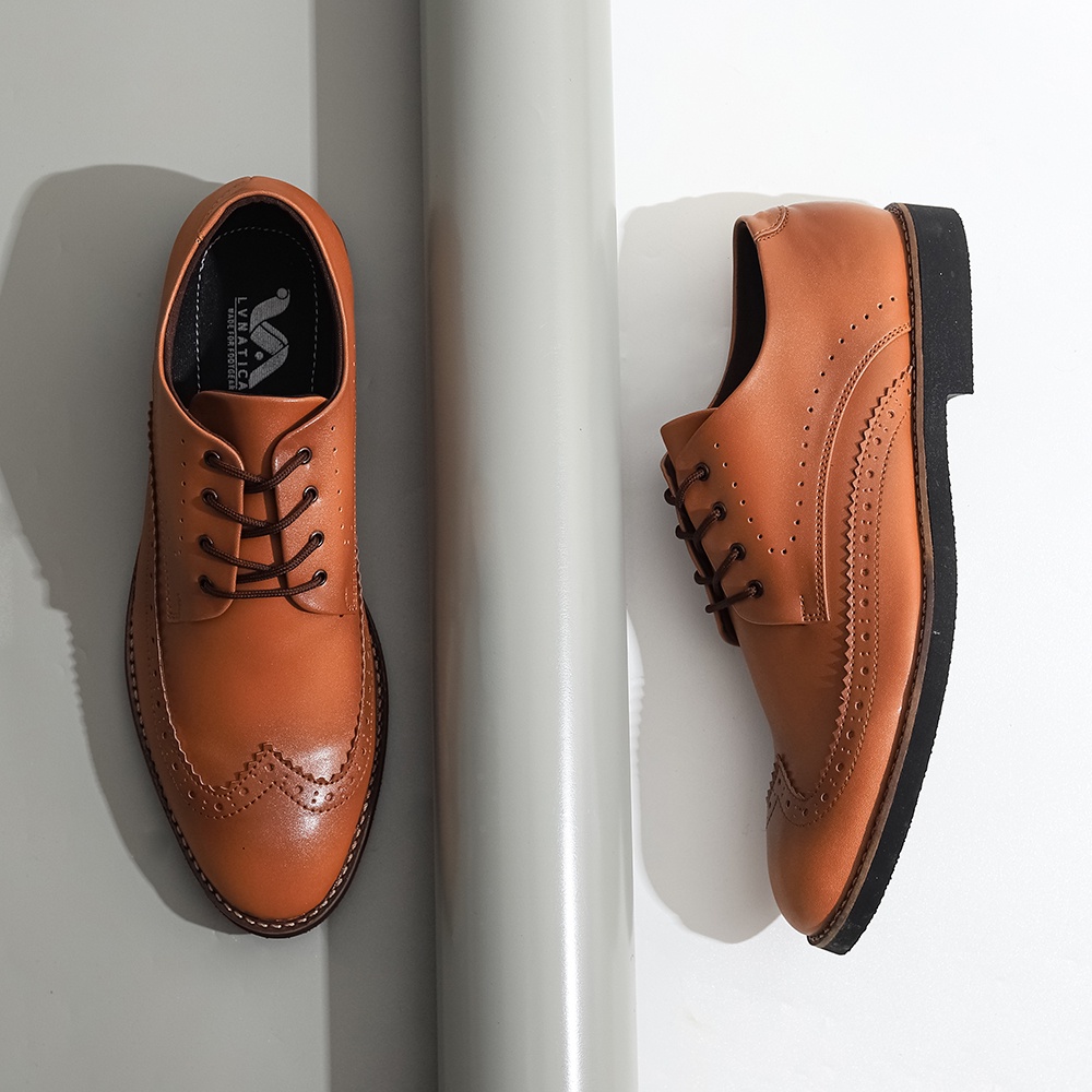 LEGACY BROWN |ManNeedMe x Lvnatica| Sepatu Pantofel Pria Formal / Kantor Derby Shoes ORIGNAL