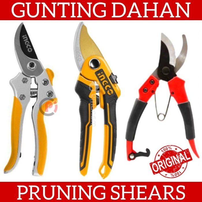 Gunting Dahan INGCO KENMASTER Ukuran 8 INCH Tajam Untuk Kebun DLL