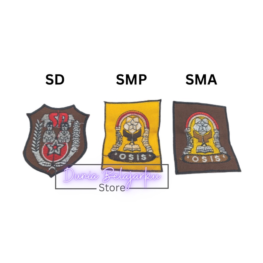 Bet Sekolah Bet SD / SMP / SMA Badge Bordir Saku Sekolah