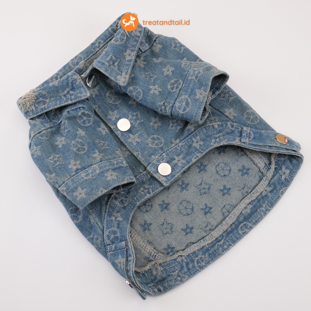 Dog Denim Jeans LV clothes