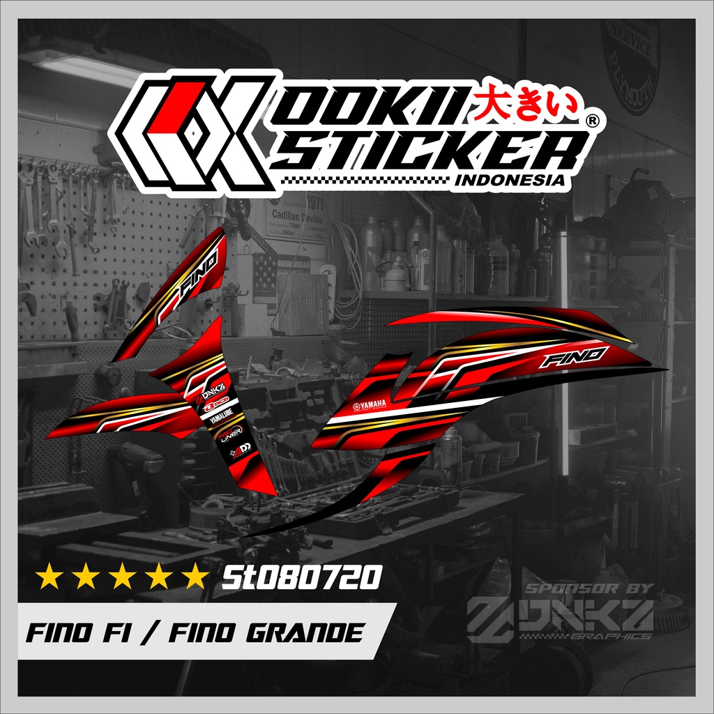 Stiker Fino FI  Grande 125 Decal Striping Fino FI  Grande 125 Premium ST080720 OOKII