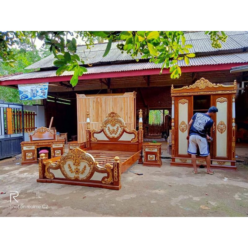 Tempat tidur lemari pakaian meja rias kamar set pengantin