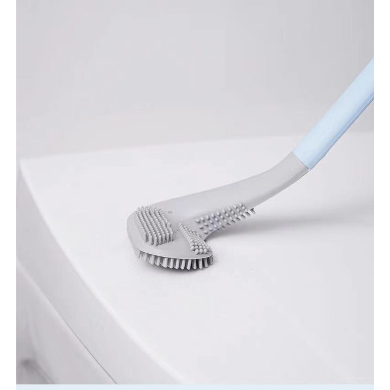 Sikat Toilet WC Silikon Elastis Serbaguna Untuk Kamar Mandi Toilet Brush MALLSHOPPING