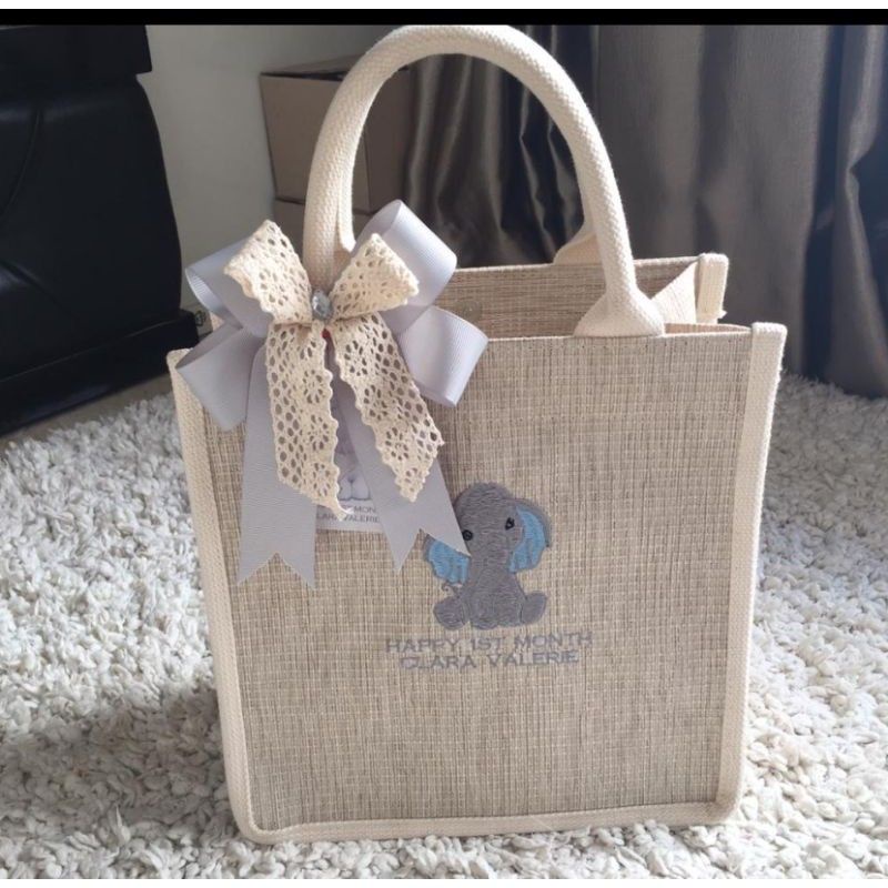 Tiffany bag tas kanvas custom bordir free Tag n PITA souvenir hampers