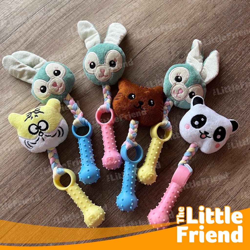 Mainan Gigitan Anjing Boneka - Rubber Chew - Tali Twist 3 in 1 Dog Toy