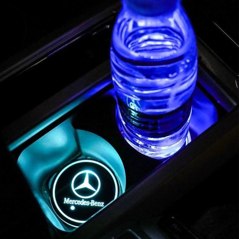 Holder Cup Minuman Dengan Lampu LED 7 Warna Untuk Mobil Toyota Honda