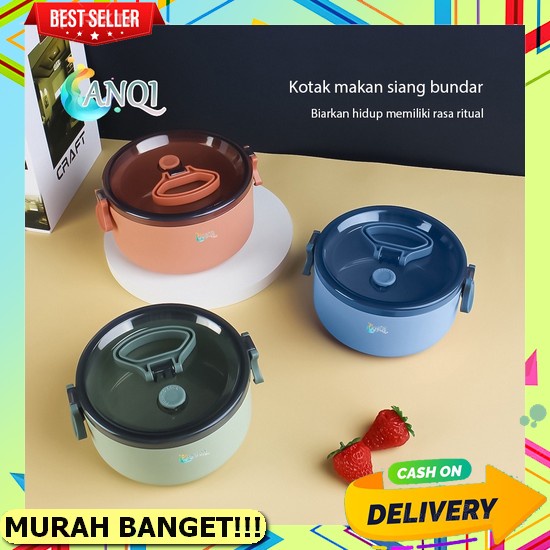 Kotak Makan Anak Perempuan Laki Laki Tk Sd Karakter Lucu 1 Set Anti Tumpah Food Lunch Box / Kotak Te