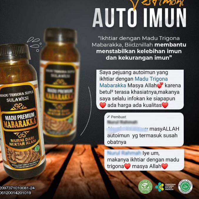 

Star 9.9 [LPPOM] MADU MURNI TRIGONA MABARAKKA | Madu Batuk Pilek Asma Gerd Kanker Jantung Ginjal | 4x Lebih Berkhasiat dari Madu Murni Biasa | Madu Asli Klanceng Hutan Sulawesi Super Premium 300gr serbuuu !