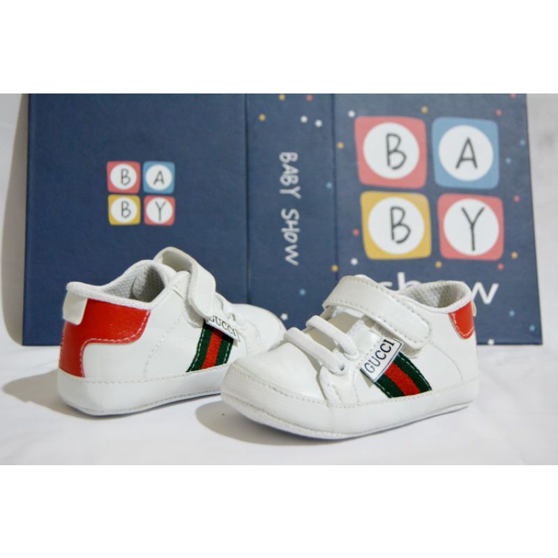 sepatu bayi pre walker bayi unisex sepatu bayi gendong dan belajar jalan unisex GG ace lowtop