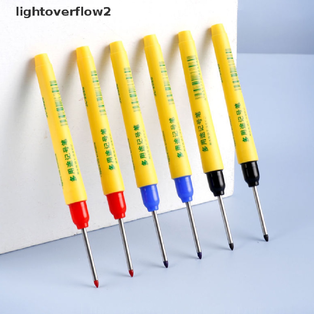 (lightoverflow2) 3pcs / Set Pena Marker 33mm Kepala Panjang Tahan Air Quick Dry Multifungsi (ID)