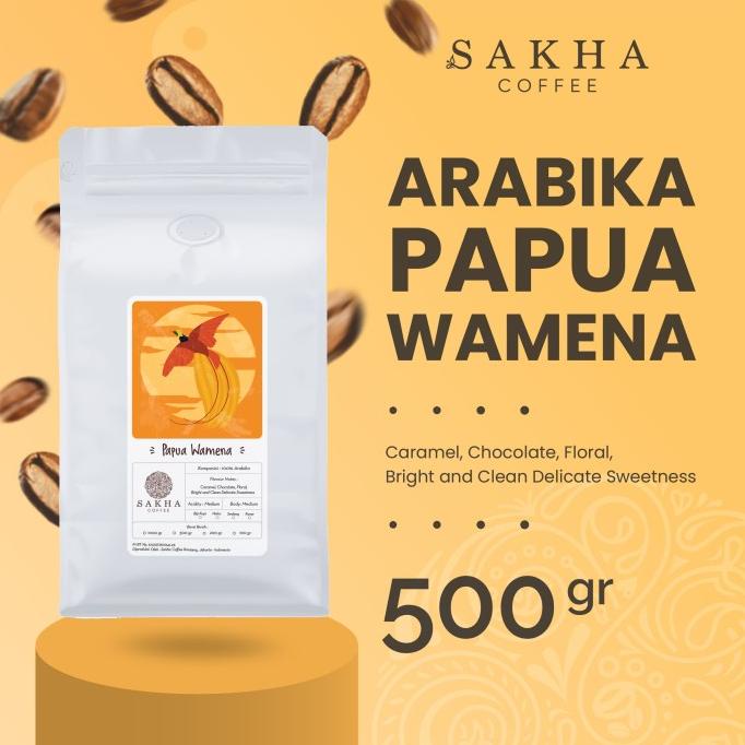 

Biji Kopi Bubuk Arabika Papua Wamena Arabica Coffee Beans Coffe 500 gr