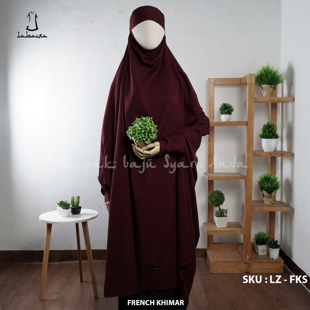 French Khimar Jumbo Square Manset Model Lengan resleting Jepang Labasa Ori | French Hijab | Fashion Muslim