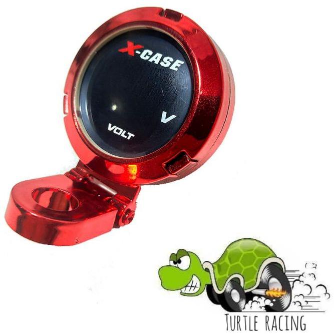 11.11✔️Voltmeter Aki Digital Bulat Led Plus Breket Dudukan Spion Volt Meter Universal Nmax Aerox Sco