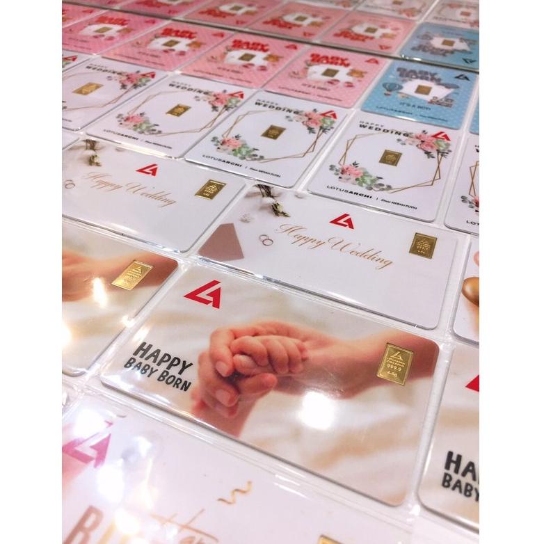 [KODE 748] LM Lotus Archi Gift Series [] Kado WEDDING BIRTHDAY BABYBORN 0,5 g & 1 gr gram LOGAM MULI