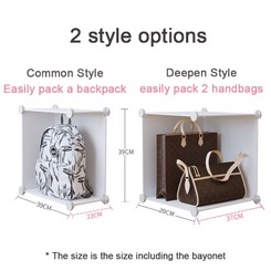 LEMARI TAS SEPATU RAK SERBAGUNA LEMARI PLASTIK BAG STORAGE LEMARI SUSUN PORTABLE