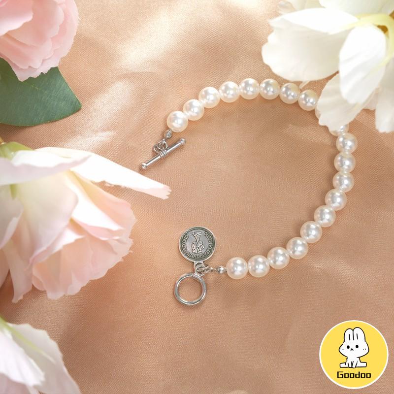 1pc Gelang Liontin Mutiara Fashion Imitasi Gelang Manik-manik Rumbai Perhiasan gelang Wanita Aksesoris -Doo