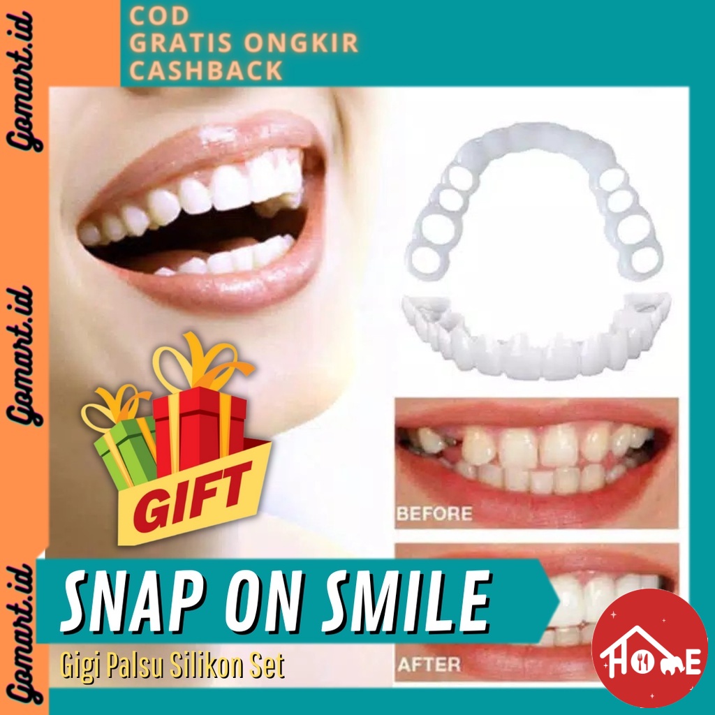 COD Snap On Smile Gigi Palsu 1 Set Atas Bawah - Gigi Palsu Silikon
