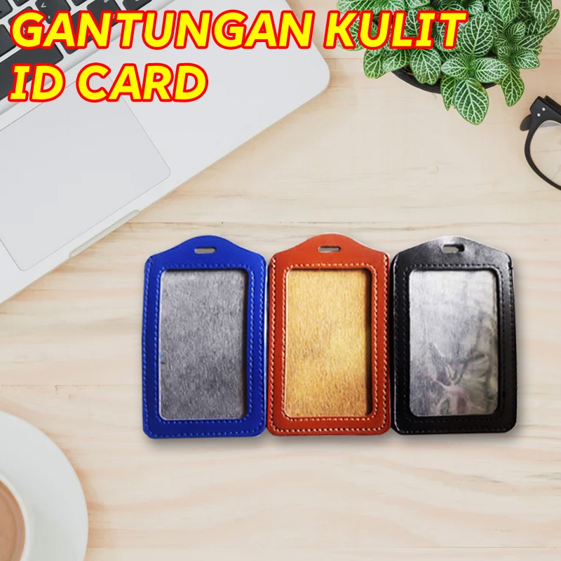 

Gantungan Id Card Name Tag Kulit PU Waterproof isi 10 pcs