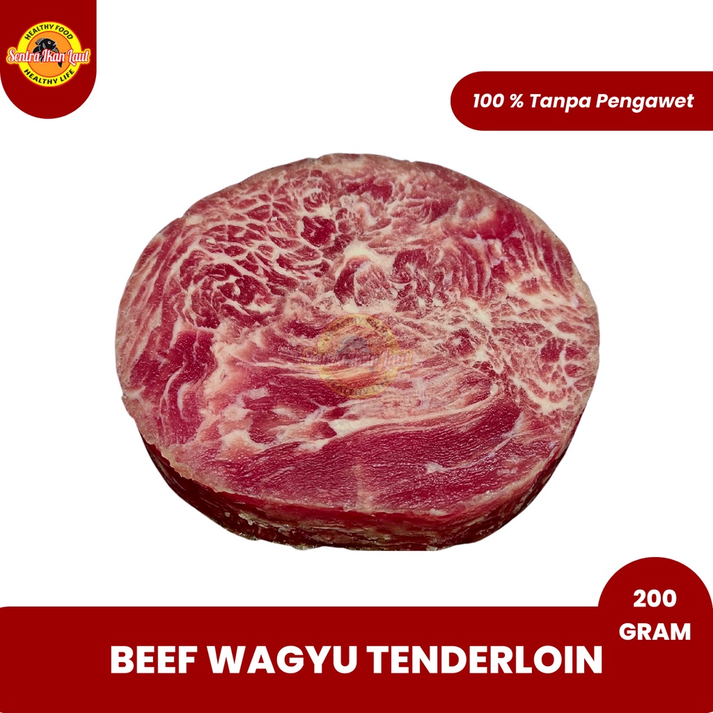 

Daging Sapi Wagyu Tenderloin Meltik Premium Tenderloin Meltique Beef Steak 200 gram