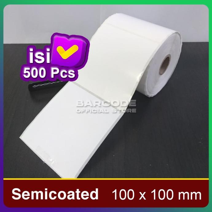 

LABEL PRINTER BARCODE 100X100MM - 100X100 MM - SEMICOATED ISI 500 PCS