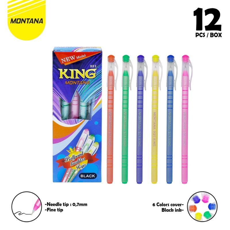 

1 pack (12pcs) Bolpen King Montana