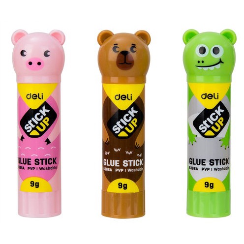 

LEM KERTAS STIK PUTAR GLUE STICK 9 GR BENTUK LUCU ANIMAL DELI 6366