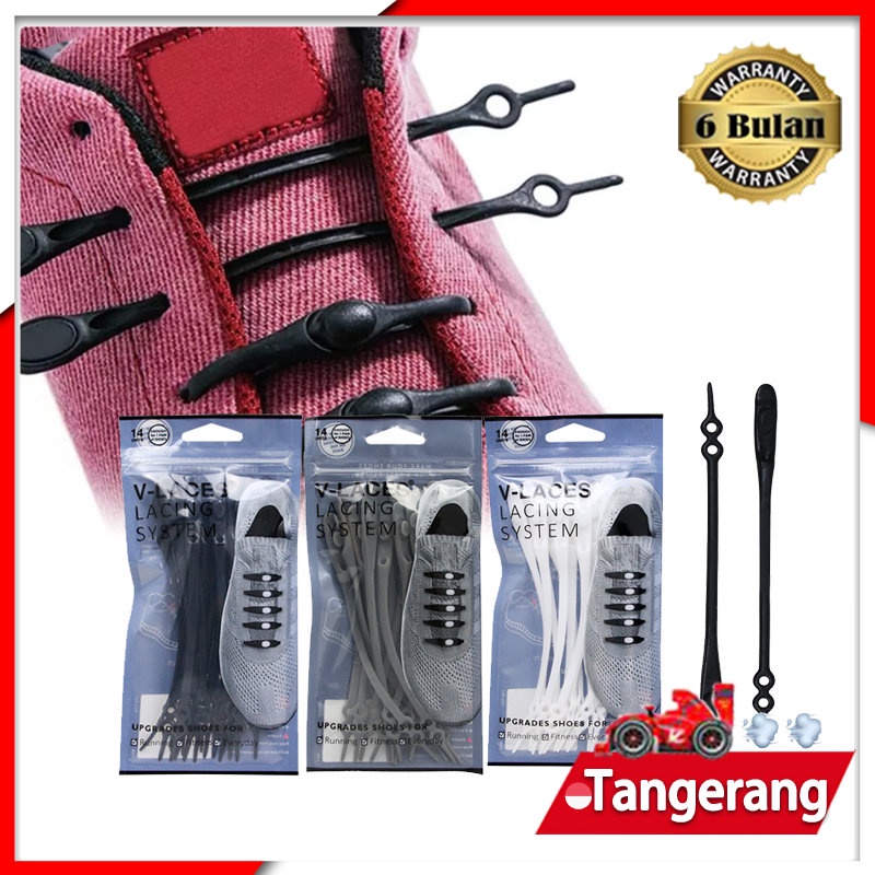 Tali Sepatu Lazy Shoelace V Tie Tali Sepatu Tali Sepatu Praktis Tanpa Ikat